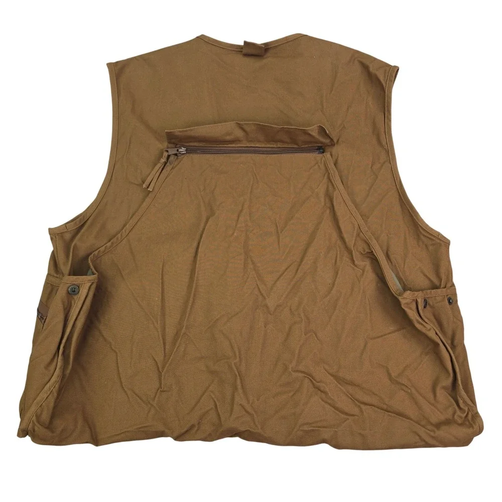 Gamehide 300 Bird Hunting Vest Mens XL Brown Canvas Quilted Shooting Game Pocket